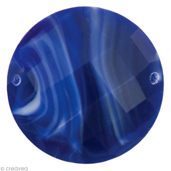 Pierre à coudre Rond Bleu foncé - 1,8 cm - 4 pcs - Photo n°1