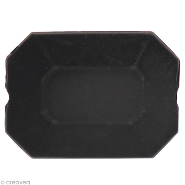Pierre à coudre Rectangle Noir mat - 1,8 x 1,4 cm - 4 pcs - Photo n°1