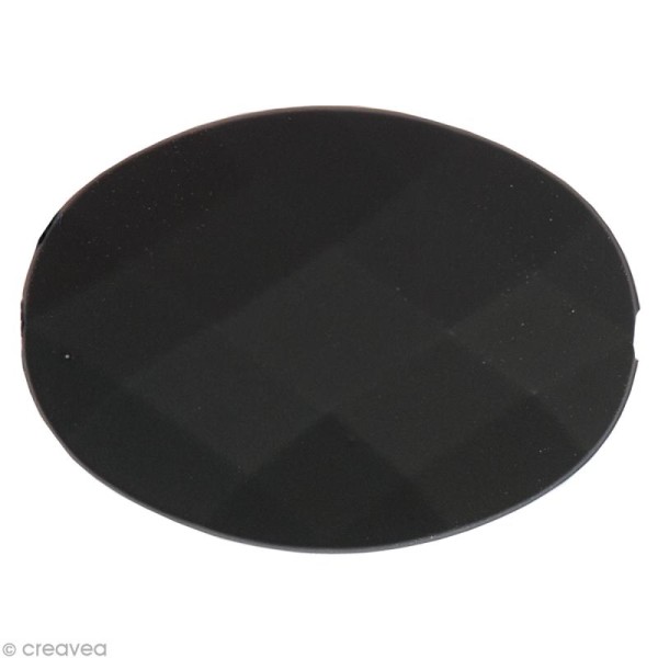 Pierre à coudre Ovale Noir mat - 2,4 x 1,8 cm - 3 pcs - Photo n°1