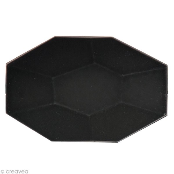 Pierre à coudre Rectangle Noir mat - 2,9 x 1,9 cm - 3 pcs - Photo n°1