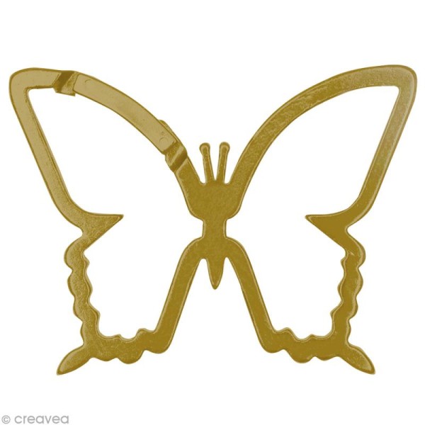Mousqueton Paracorde Papillon - Jaune olive - 7,1 x 5,5 cm - Photo n°1
