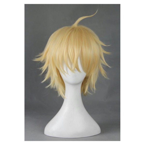Perruque courte blonde 35cm seraph of the end cosplay hyakuya mikaera - Photo n°1