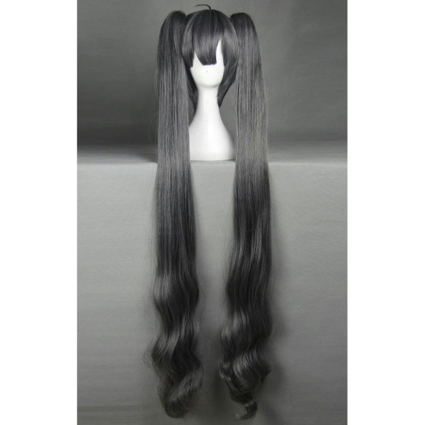 Perruque longue grise à couettes 120-130cm cosplay motomeru hesutia - Photo n°1