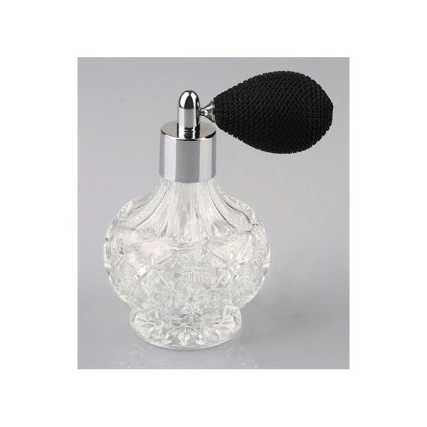 Flacon de parfum vide rétro élégant vintage 10x7 80ml en cristal - Photo n°1