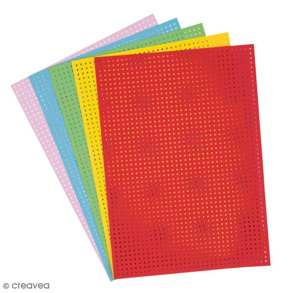Carton à broder - Multicolore - 17,5 x 24,5 cm - 10 pcs - Photo n°2