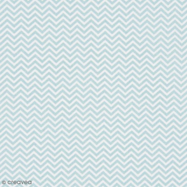 Tissu Chrevon - Bleu arctique - Par 10 cm (sur mesure) - Photo n°1