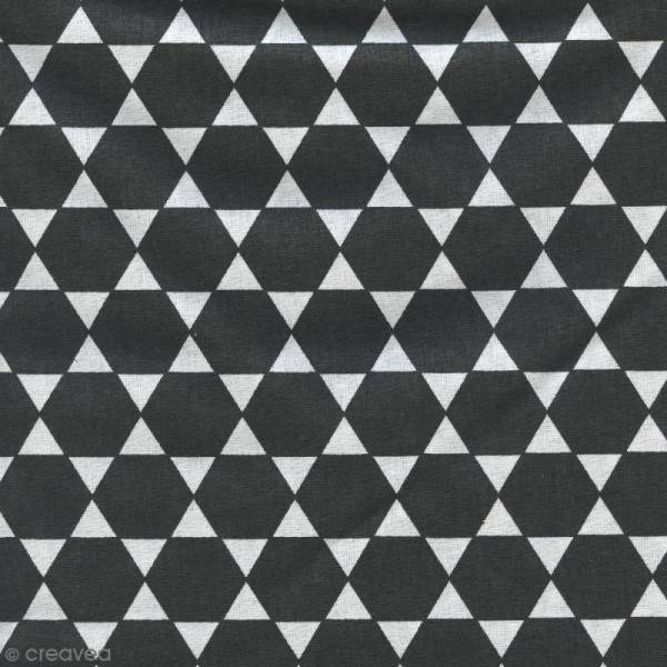 Tissu Diamant - Noir - Par 10 cm (sur mesure) - Photo n°1