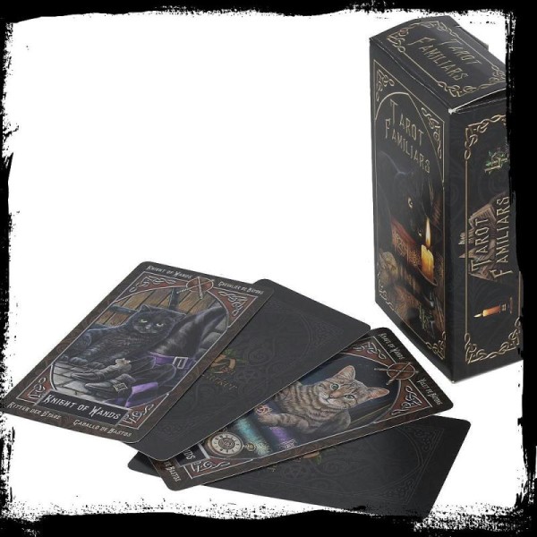 Tarot avec illustrations de lisa parker, 78 cartes, chat noir gothique - Photo n°2