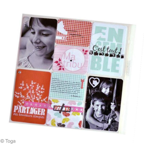 Cartes pour project life Toga - Thème Printemps - 60 cartes assorties - Photo n°4