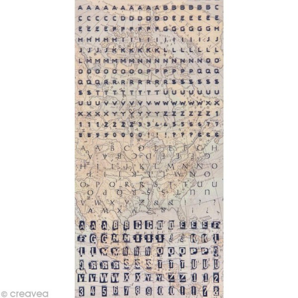 Stickers alphabet Globe trotter - 1 planche de 375 autocollants - Photo n°2