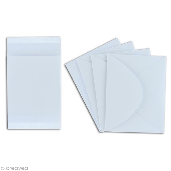 Mini enveloppe et carte scrapbooking - Blanc - 8 pcs - Photo n°2