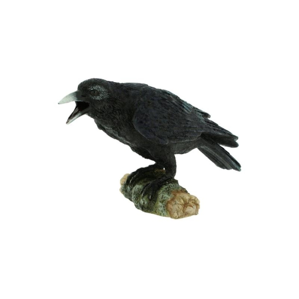 Figurine raven's call, corbeau sur bois de 20cm, gothique ésotérique médiéval - Photo n°1