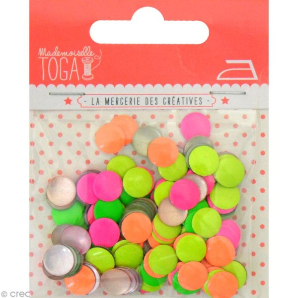 Clou thermocollant rond - Assortiment fluo - 8 mm x 200 pcs - Photo n°1