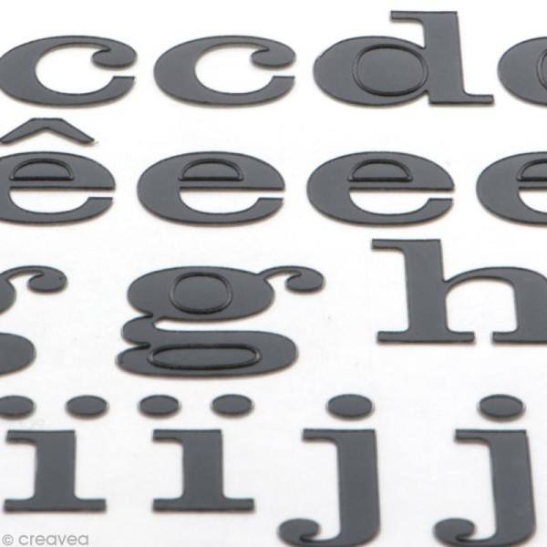 Alphabet autocollant Toga - Noir - 2 planches 26 x 14,5 cm - Photo n°3