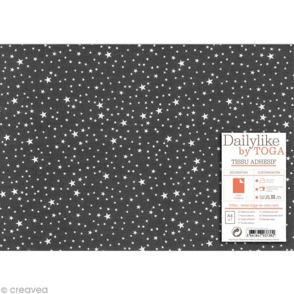 Daily like Voie lactée noire - Tissu autocollant A4 - Photo n°2