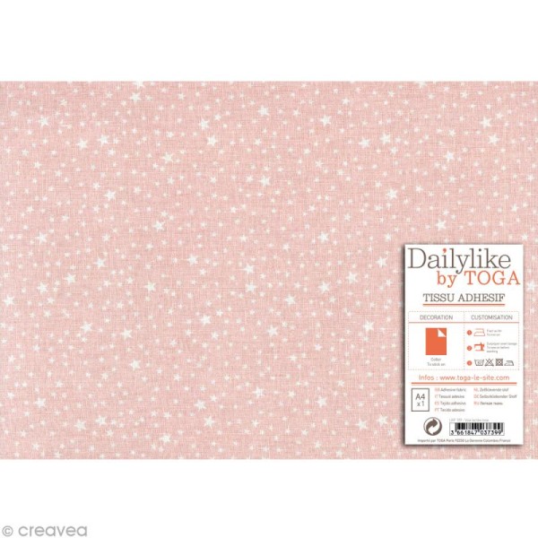 Daily like Voie lactée rose - Tissu autocollant A4 - Photo n°2