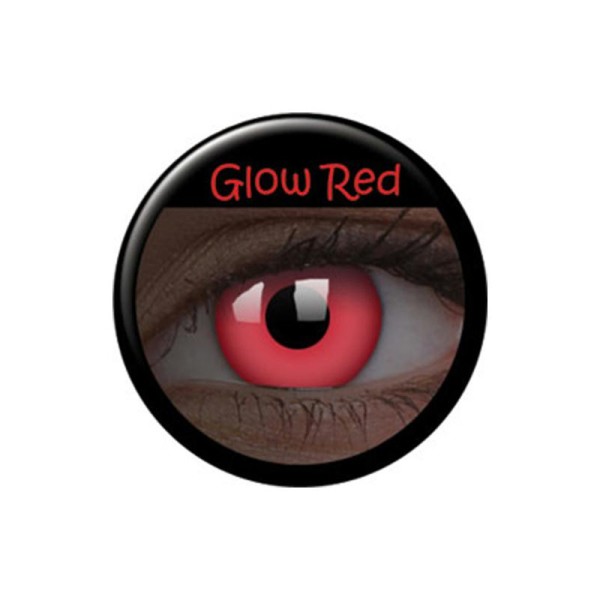 Lentilles glow rouge fluo uv colourvue (annuelles) - Photo n°1