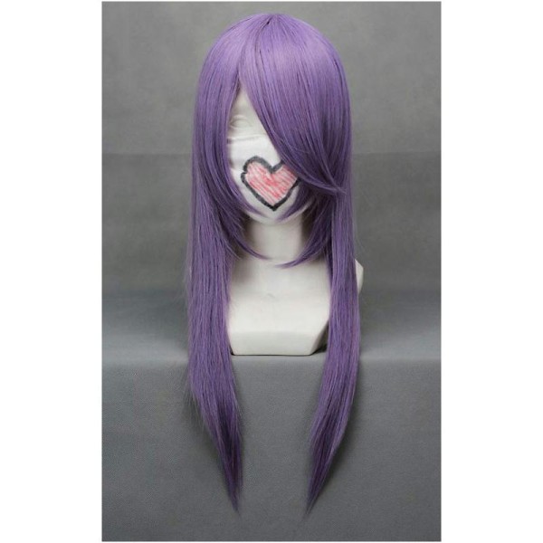 Perruque mi-longue violette 65cm, cosplay clannad-kyou fujibayashi - Photo n°1