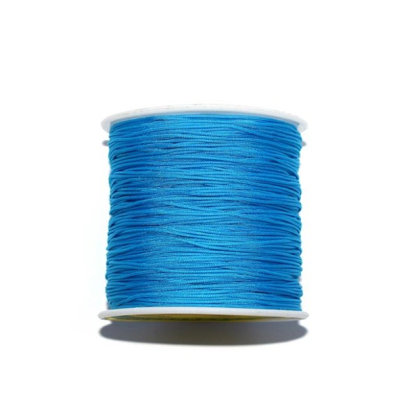 Fil nylon tressé 0,8 mm bleu azur x1 m - Photo n°1