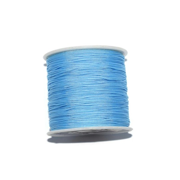 Fil nylon tressé 0,8 mm bleu clair x1 m - Photo n°1