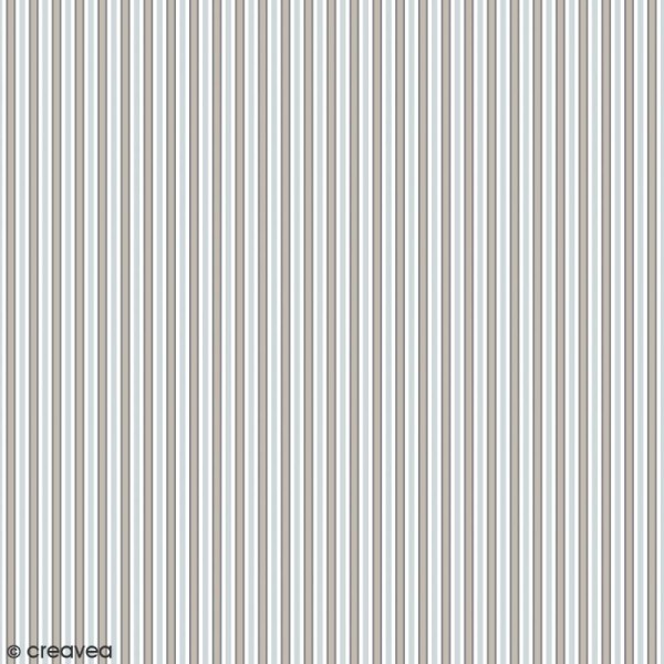 Papier Artepatch Long Island - Lignes verticales grises - 40 x 50 cm - Photo n°2
