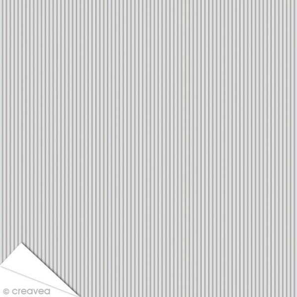 Papier Artepatch Long Island - Lignes verticales grises - 40 x 50 cm - Photo n°1