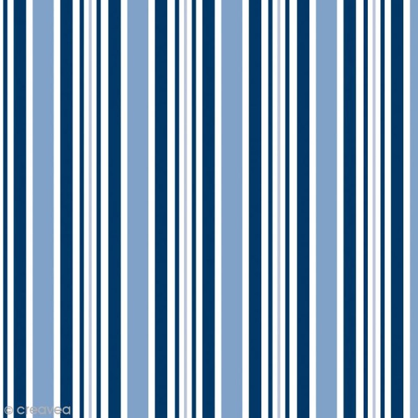 Papier Artepatch Long Island - Lignes verticales bleues - 40 x 50 cm - Photo n°2