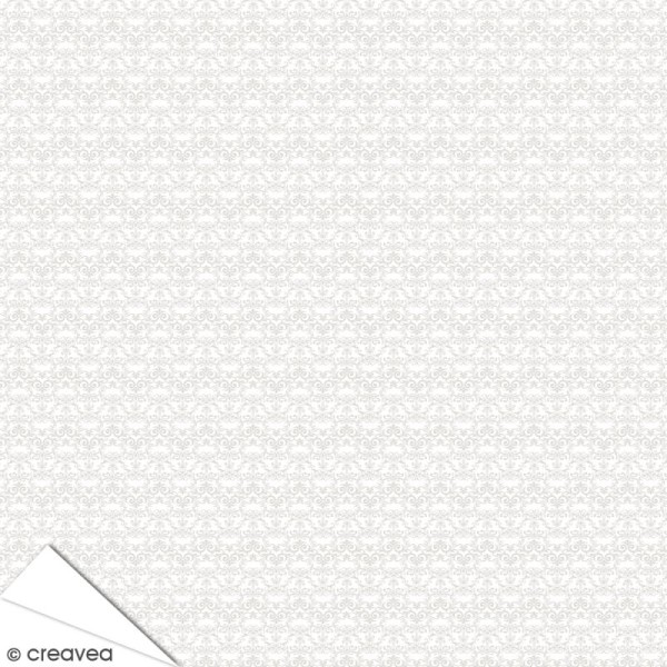 Papier Artepatch Charme - Volutes fond blanc - 40 x 50 cm - Photo n°1