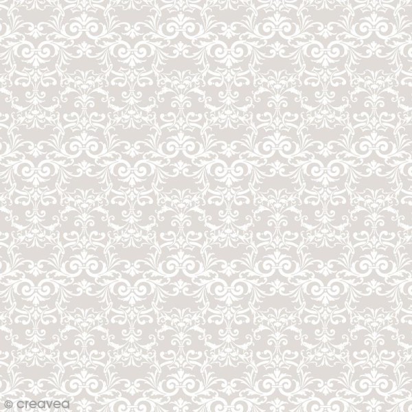 Papier Artepatch Charme - Volutes fond gris - 40 x 50 cm - Photo n°2