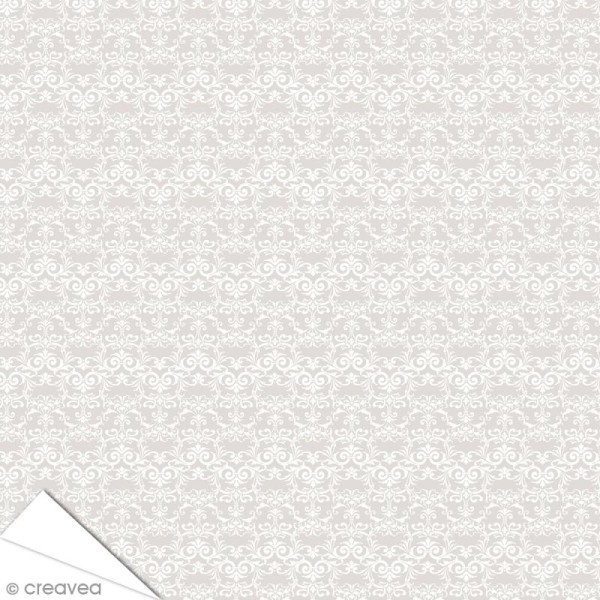 Papier Artepatch Charme - Volutes fond gris - 40 x 50 cm - Photo n°1