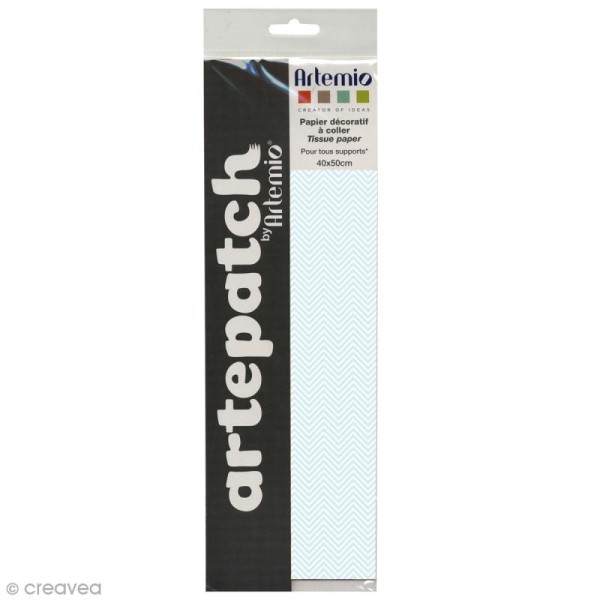 Papier Artepatch Vintage - Tableau noir & Chevrons - 40 x 50 cm - Photo n°4