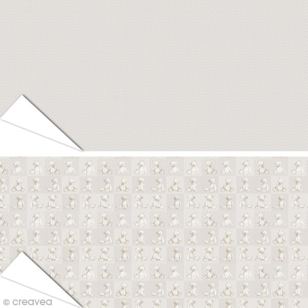 Papier Artepatch Charme - Nounours & Pois - 40 x 50 cm - Photo n°1