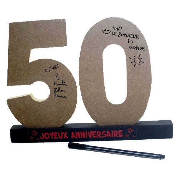 Dédicaces 3D anniversaire 50 ans - 21 x 30 cm - Photo n°1