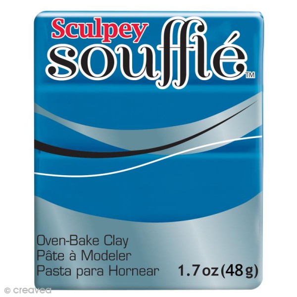Pâte Sculpey Soufflé - Bleu Lagoon - N° 6063 - 48 g - Photo n°1