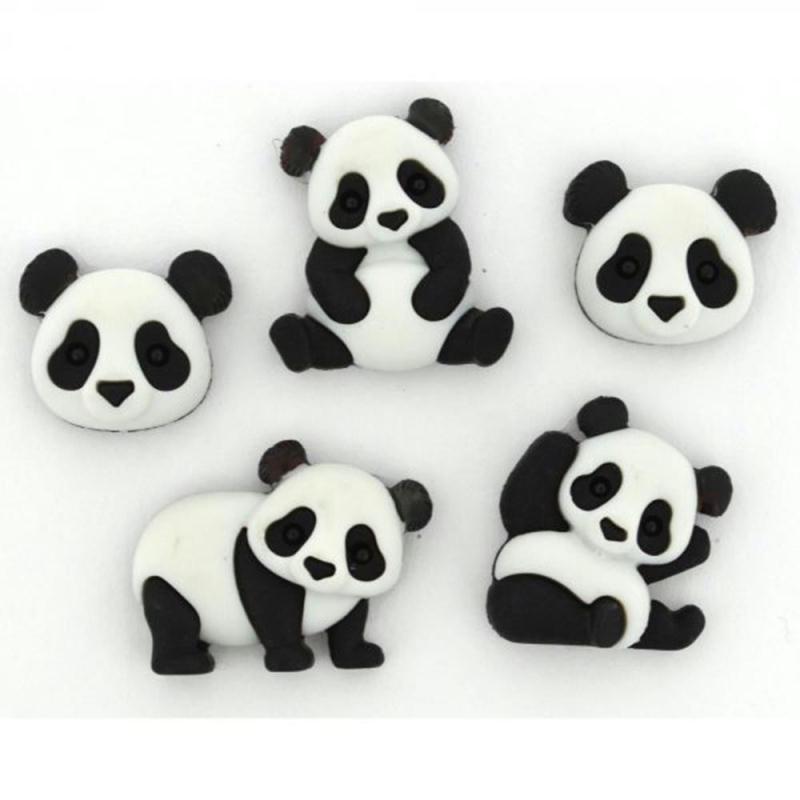 ABOOFAN Boutons de Panda 2 Trous Boutons Décoratifs pour Coudre Scrapbooking Bricolage Artisanat Panda Fête Faveurs Cadeaux pour Enfants Style 1