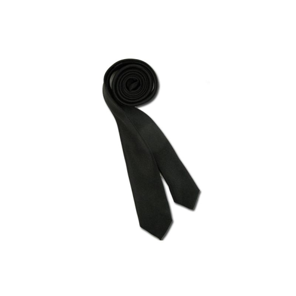 Cravate Fine Noir Mixte Déguisement Cosplay Fête Soirée - Photo n°1