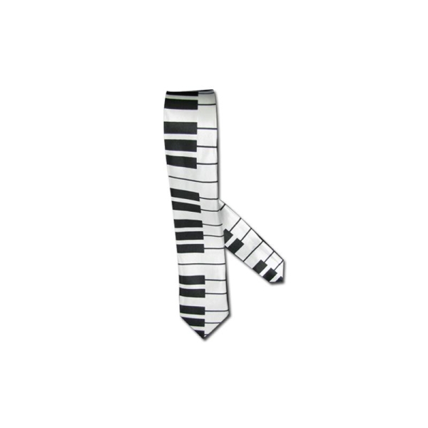 Cravate Fine Piano Mixte Déguisement Cosplay Fête Soirée - Photo n°1