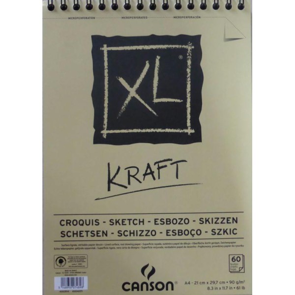 Bloc Canson - Kraft Papiers:60F / 21x29,7 A4 - Photo n°1