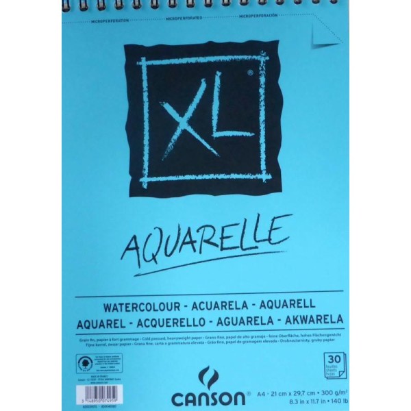 Bloc Canson XL - Aquarelle Papiers:30F / 21x29,7 A4 - Photo n°1