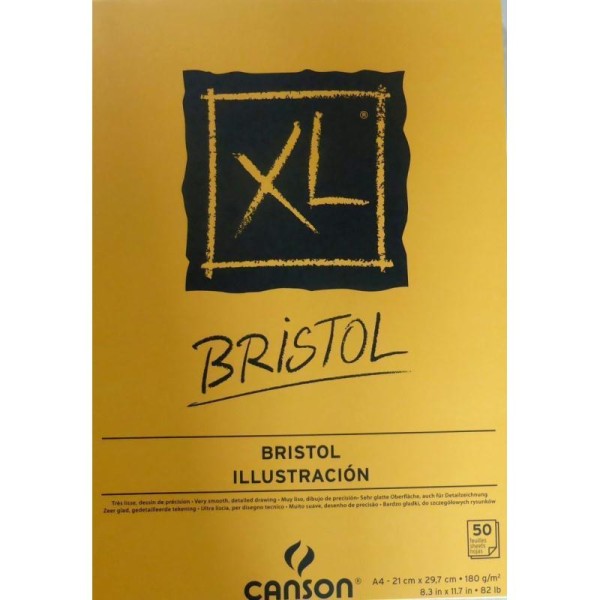 Bloc Canson XL - Bristol 180g Papiers:50F / 21x29,7 A4 - Photo n°1