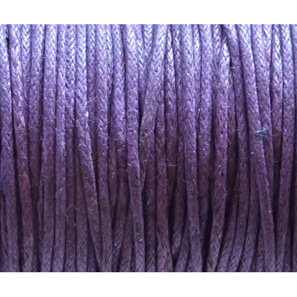 5m Fil Coton Ciré 1mm Violet, Lilas - Photo n°1