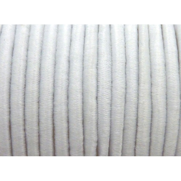 4m Élastique Blanc De Lait Rond 1,4mm - Photo n°4