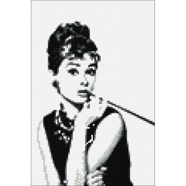 Broderie diamant kit- Audrey Hepburn WD132- 20*30 cm - Photo n°2