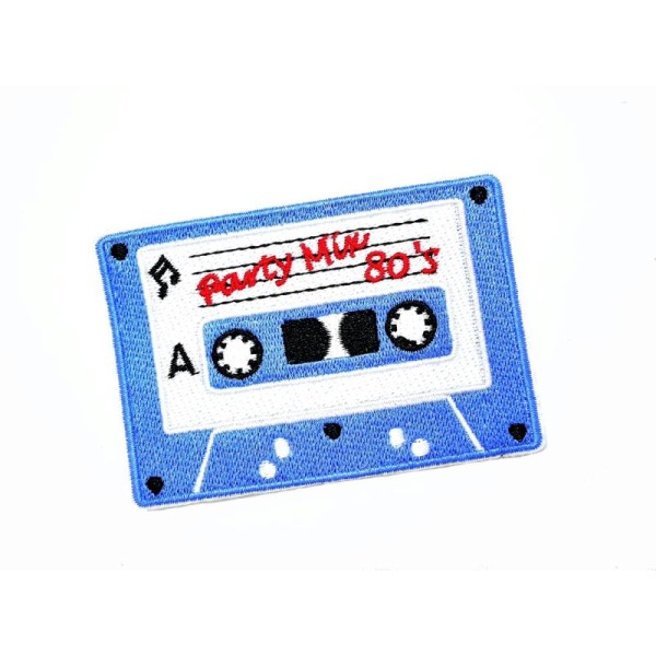 Patch cassette audio, party mix 80's, cassette rétro années 80 - Photo n°1