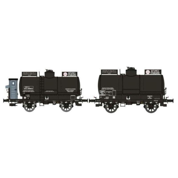 Set de 2 Wagons Citernes OCEM 19, Ep III  - Echelle HO - REE Modeles WB-221 - Photo n°1