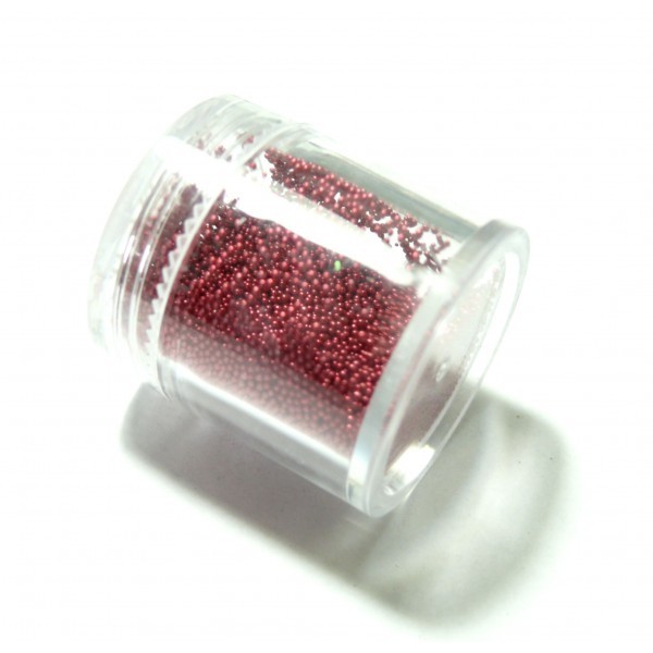 1 flacon fiole micro bille caviar Rouge Grenat pour création scrapbooking - Photo n°1