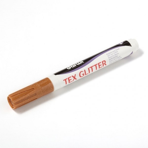1 Marqueur, feutre textile TEX Glitter pour Tissu Darwi Cuivre 057 - Photo n°1