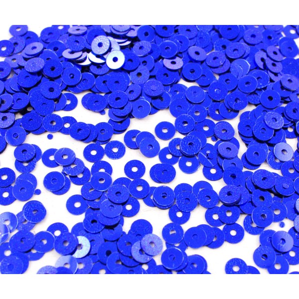 20g Métallique Royal Bleu Rond Plat Paillettes Confettis, Paillettes à Coudre Sur la Broche de la Br - Photo n°1