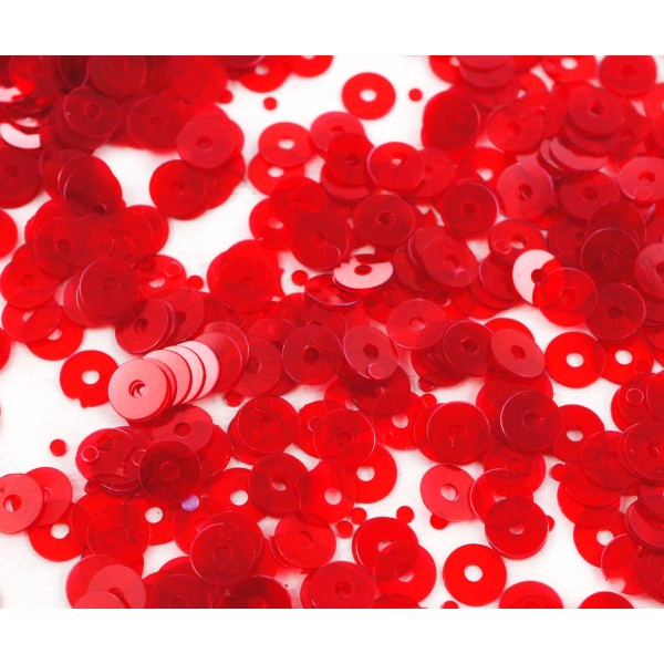 20g de Vin Rouge Rond Plat Paillettes Confettis, Paillettes à Coudre Sur la Broche de la Broderie 4m - Photo n°1