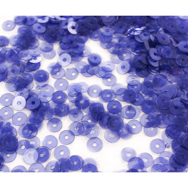 20g Clair Violet Bleu Rond Plat Paillettes Confettis, Paillettes à Coudre Sur la Broche de la Broder - Photo n°1